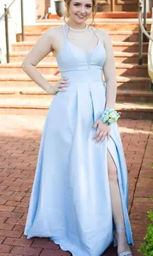 Dillard's Baby Blue Prom Dress