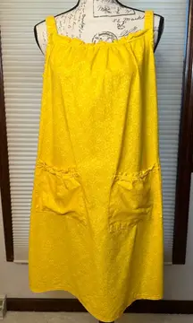 Handmade Yellow Floral Sundress Likely a size Medium