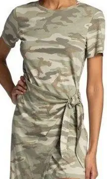 Rails Edie Laurel Camo Tie Waist Tee Shirt Dress