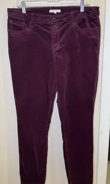 STS Blue Size 33 Wine Burgundy Skinny corduroy pants