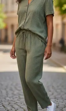 Vintage JM Collection Pant Set Sage Green 16