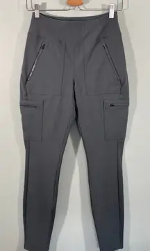 Athleta Women Grey High Rise Headlands Hybrid Cargo Pull On Pants Size 4