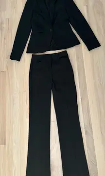Express Suit Black Stretch Blazer & Stretch Pants