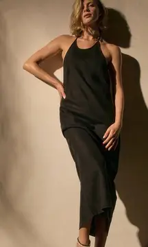 James Perse navy blue halter top maxi dress size 3 - large NWT