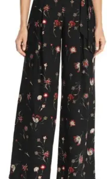Lost + Wander Floral High Rise Wide Leg Pants Belted