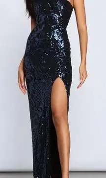 One Shoulder Sequin Dress