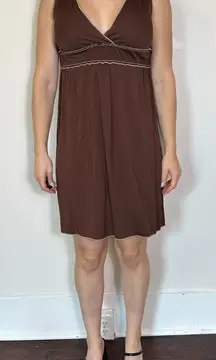 Vintage Max Edition MADE IN USA Brown Mini Dress Size Small
