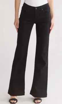 7 For All Mankind Dojo Flare Jeans in Nightblack