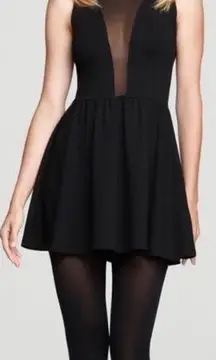 For Love and Lemons Lulu Mesh Black Skater Dress Sz S