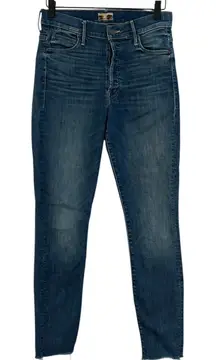 MOTHER The Stunner Ankle Fray Whatcha Got Cookin' Jeans Button‎ Fly Size 27