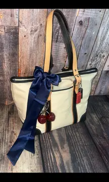 Vintage Y2K Vintage Coach Authentic Tote purse ExcellentSuper cute super clean! Canvas  and leather