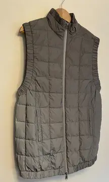 Free People Movement Women Size Small Quilted Puffer Vest Silver Reflective Zip
