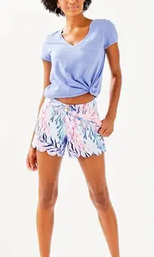 Lilly Pulitzer Buttercup Stretch Short In Crew Blue Tint Kaleidoscope Size 12