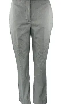 Zara Women's Gray Houndstooth Tapered Straight Cropped Trouser Dress Pants Sz 2