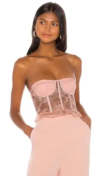 Nicole Strapless Top in Dusty Pink Medium