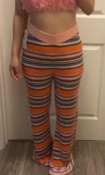 Wide Leg Colorblock Wide Leg Pants Knit