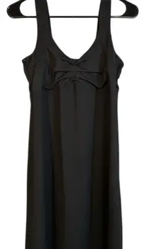 Alpine Design Black Sleeveless Ruched Front Knee Length Dress Women Sz S