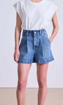 Apiece Apart Women's Bari Jean High Waist Denim Shorts Size 26 Austin Wash