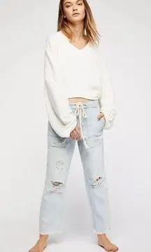 Free People Northern Sky Pull-On Crop Jeans