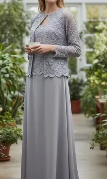 NWT Marina Long Mother of the Bride Jacket Gown Set Light Blue 4