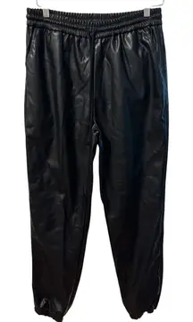 Double Zero Black Jogger Sweatpants with Elastic Cuffs