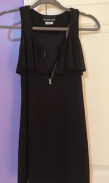 Black & Gold Zipper Dress