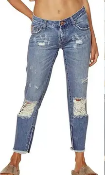 One X One Teaspoon Free Bird Pacifica Denim Ankle Distressed Jeans - Sz 27 💛🎀