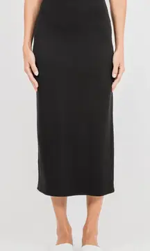 Corinne Collection Bailey Women’s French Terry Black Knit Soft Pencil Skirt Sz S