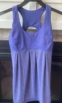 Lululemon Women’s Pleated Tank Top Sports Bra Orchid Run Yoga Exercise Size 8