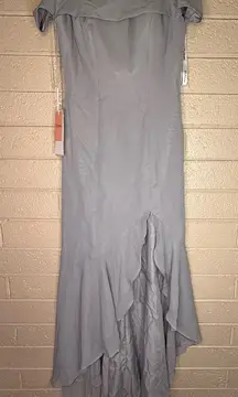 JJs House Gray Off-Shoulder Maxi dress