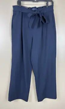Tommy Hilfiger Women’s Joliet Wide Leg Pants High-Rise Size M, Navy Blue NWT
