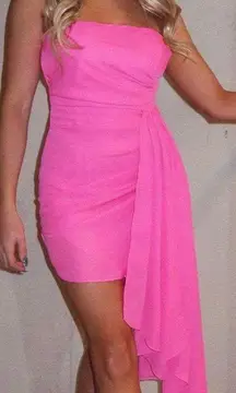 NWT Hot Pink Strapless dress