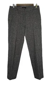 Talbots Woman’s Size 6 Black gray wool lined belt looped pants Business Career.