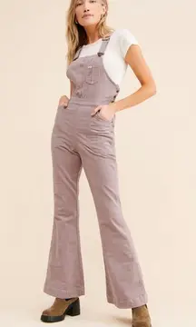 Free People X Lee Vintage Factory Flare Corduroy Overalls