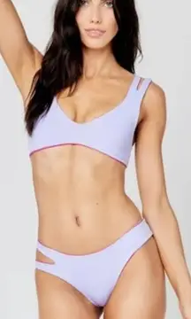 L*Space Bikini Set XS reversible hot pink and lavender 