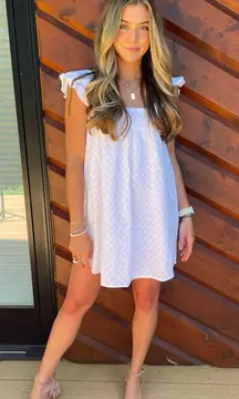 White Floral Mini Dress