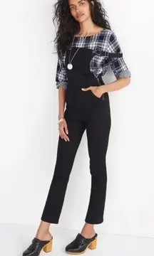 Madewell Cali Demi-Boot Overalls in Black‎ Frost size XS
