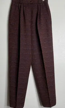 Mondi Wool Blend Trousers Geometric Print High Waist Vintage Made In Germany S‎