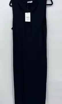 LNA Nuri cross front ribbed dress‎ in black size 1x NWT