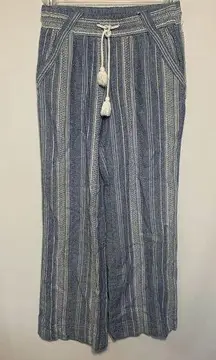 Jolt Linen Striped Pant Size Small