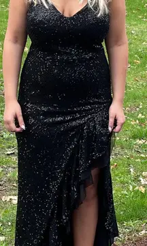 Black Sequence Prom Dress