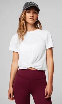 New Fabletics 100% Cotton Front-Twist Tee