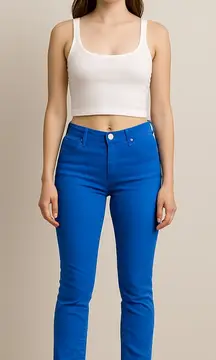 Cache Electric Blue Low Rise Skinny Jeans Women’s Size 2 Y2K Retro Vintage