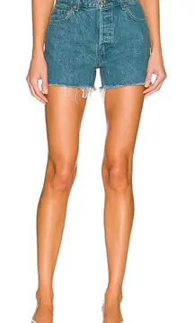 GRLFRND‎ Helena High Rise Cut Off Short in Deep Springs size 28
