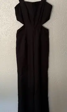 Altare’d State NWOT Black Jumpsuit  Small Womens Flare Legs Side Cutouts