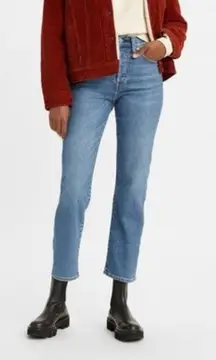 Levi's Wedgie Straight Button Fly‎ In Blue Size 28