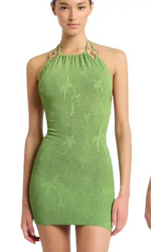 NEW Bond-eye The Imogen Body-Con Cover Up Minidress Matcha Palm Green One Size