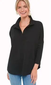 TUCKERNUCK Pomander Place Black Easy Polo Swing Sweatshirt Size M/L