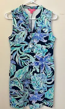 Lilly Pulitzer NWOT Sherryn Shift Dress  Navy Ready Set Gecko Small