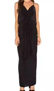 Misa Los Angeles Domino Vneck Knot Front Tie Womens Maxi Dress Size XS